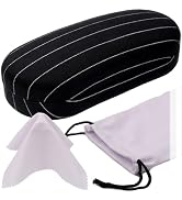 MyEyeglassCase - Large Sunglasses Case - Hard Glasses Case Holder w/Pouch & Cloth - Eyeglass Case...
