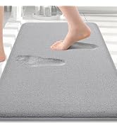 Smiry Memory Foam Bath Mat 30x20, Extra Soft Non-Slip Bathroom Rug, Ultra Absorbent, Quick Dry, M...