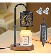 Dimmable Candle Warmer Lamp with Timer Adjustable Height for Scented Jar Candles Electric Candle ...