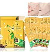 20 Combo Pack Snail Sleeping Face Mask Sheet, Wash-free Face Pack For Glowing Skin, Deep Moisturi...