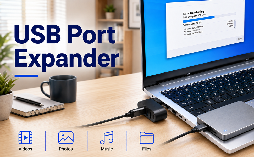 4-Port USB C Hub