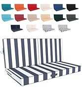 Odsiikly 46 x 24 Outdoor Loveseat Cushion Set, 3 Piece Seat Cushions for Patio Furniture,Fade Res...
