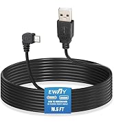 EWAY Dash Cam Mircro USB Power Cord 16.5ft, USB 2.0 A to Micro-B Right Angle 90 Degree Replacemen...
