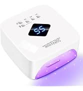 LKE Cordless Rechargeable UV Nail Lamp, 86W UV Light for Gel Nails with 3 Timer Setting Display A...