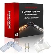 Shine Decor L Connector for 120 VAC 11.5x7.5mm ECO LED Strip Lights, 90 Degree Corner Connector P...