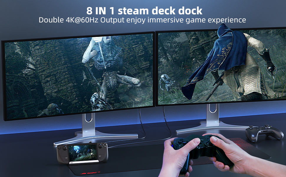 4K@60Hz Dual Monitors for Steam Deck/ ROG Ally
