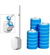 Ryhiac Wall Mounted Disposable Toilet Brush and Holder Toilet Bowl Cleaner with 18 pcs Refills Sp...