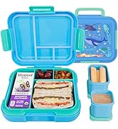 Caperci Bento Box for Kids - Leak-Proof Toddler Lunch Box Container with 2 Modular Containers & 4...