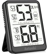 Antonki Room Thermometer, Digital Small Hygrometer Indoor Thermometer Humidity Gauge, Temperature...