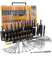 58-Piece Magnetic Impact Nut Driver Set, Metric & SAE Mini Combination Wrench Set, Impact Socket ...