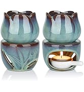 ComSaf Wax Melt Burners Essential Oil Burner Set of 2, Aromatherapy Aroma Burner Ceramic Oil Diff...