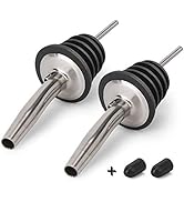 2PCS Stainless Steel Pourers, BALTRE Speed Wine Bottle Pourer, Olive Oil and Vinegar Tapered Stop...