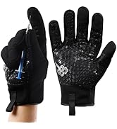 TAILI Level 3 Needle, Level 5 Puncture Resistant Men Work Gloves, Grip Enhanced A7 Cut Resistant ...
