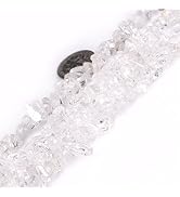 HAAMIIQII 5-8mm Natural White Clear Crystal Rock Quartz Chips Beads Irregular Chip Stones Loose G...
