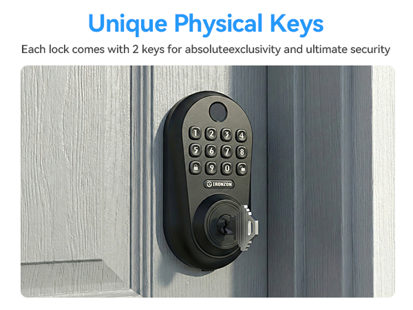 keyless entry door lock with handle