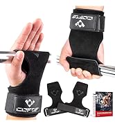 COFOF Weight Lifting Wrist Strap,Double Layer Leather Weightlifting Wrist Strap for Deadlift and ...