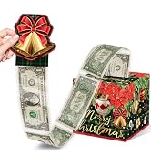 Christmas Money Box for Cash Gift, Christmas Party Gifts, Merry Christmas Money Gift Box with Pul...