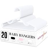 HOUSE DAY Plastic Baby Hangers for Closet 20 Pack, Durable Plastic Kids Hangers for Baby Clothes,...