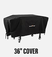 Blackstone 1528 600D Polyester Heavy Duty Flat top Gas Grill Cover, Water Resistant Exclusively F...
