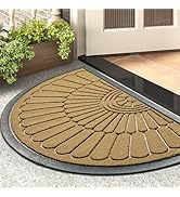 Door Mat Outdoor Indoor Entrance Doormat-Semicircular Durable Rubber Non Slip Front Door Mat for ...