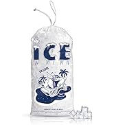 50 Pack Ice Bags 8 lb, Heavy-Duty Ice Bags with Drawstring(2 Mils Thickness)