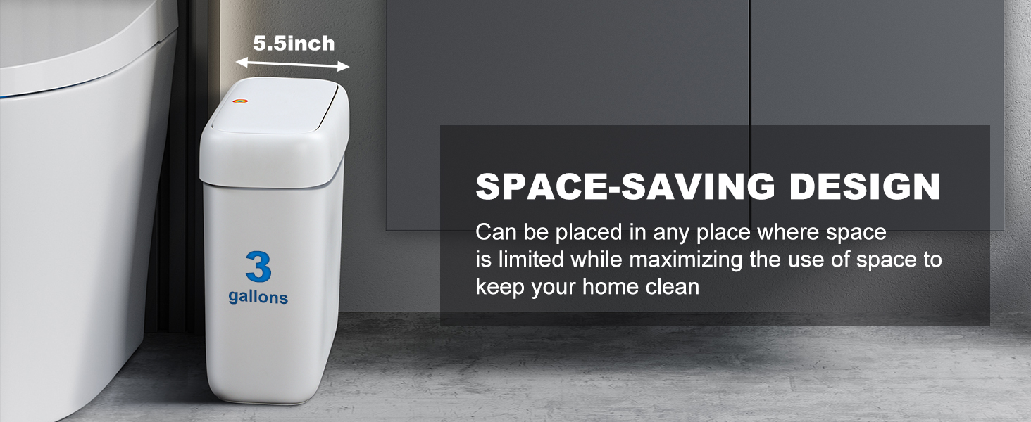 Slimline Privacy Garbage Can