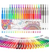 GOTIDEAL 36pcs Glitter Gel Pens Set for Adult Coloring Books, Colored Fine Point Markers, Great f...