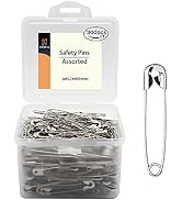 300 PCS Safety Pin,2.2Inch/54mm Safety Pins Bulk,Safety Pin, Small Safety Pins with a Convenient ...