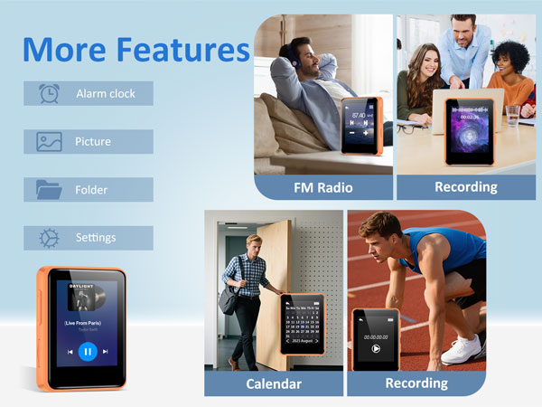 all in one mp3 player,multi function mp3 player,versatile mp3 player,portable multimedia player