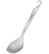 ATIAP Titanium Bottle Opener Spoon Spork 3 in 1Tableware, Outdoor Camping Lightweight Portable Me...