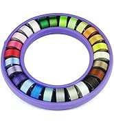 Simthread Size A/Class 15 /SA156 Prewound Bobbin Thread 60wt Filament Polyester Embroidery Thread...