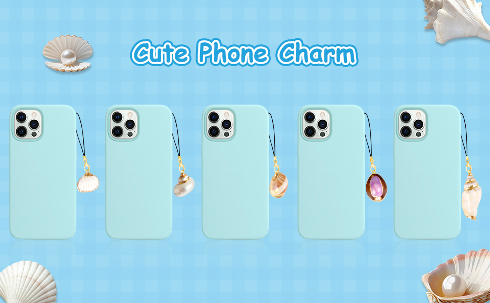 5Pcs Shell Phone Charms