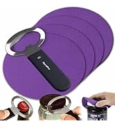 Magnetic Jar Opener Gripper, Jar Openers Top Rated For Seniors Weak Hands, Bottle Opener Built-In...