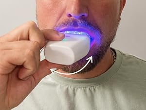 Man brushing with Autobrush using side to side motions