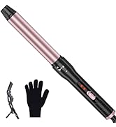 1 Inch Curling Iron, Curling Iron Wand for Middle & Long Hair, Ceramic Barrel Curling Iron with A...