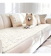 Vorona Couch Cover for Dogs Washable, Non Slip Fuzzy Pet Couch Covers for 3 Cushion Sofa Pet Frie...