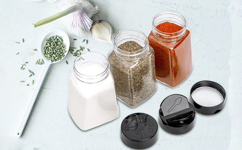 plastic spice jars