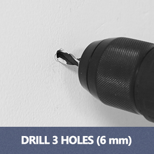 DRILL 3 HOLES(6mm)