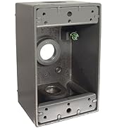 Hubbell-Bell 5320-0 Single Gang 3-1/2-Inch Outlets Weatherproof Box Gray