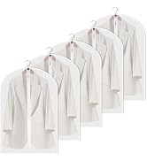 KLEVERISE 10 Pack Garment Bags - Coat Suit Shirt Cover Protector Bags - Dust Proof Clothes Protec...