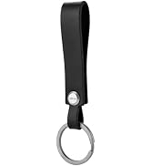 KEEPO LINK Leather Keychain Strap with Titanium Key Ring, Detachable Leather Key Chain Key Fob Ho...