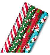 Image Arts Christmas Wrapping Paper for Kids with Cutlines on Reverse (4 Rolls: 120 Sq. Ft. Total...