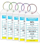 NCL Luggage Tag Holders,Clear Cruise Luggage Tag Holder Zip Seal with Steel Loops,Fits Printed (N...