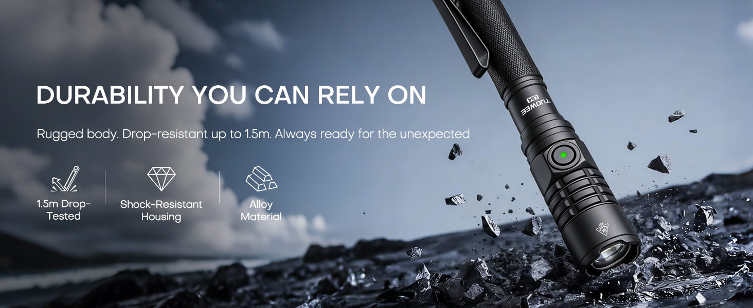 DURABILITY YOU CAN RELY ON Rugged body. Drop-resistant up to 1.5m. Always ready for the unexpected