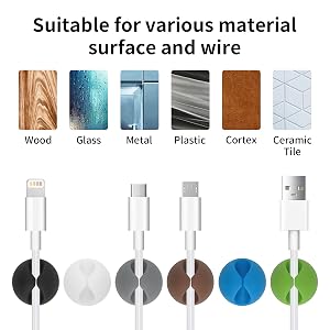 adhesive cord holder charger holder for nightstand car cable management cord keepers cable clips