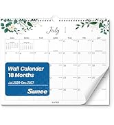 SUNEE Wall Calendar 2026-2027 18 Months Jul. 2026 - Dec. 2027, 14.5"x11.5" Big Grid Hanging Calen...