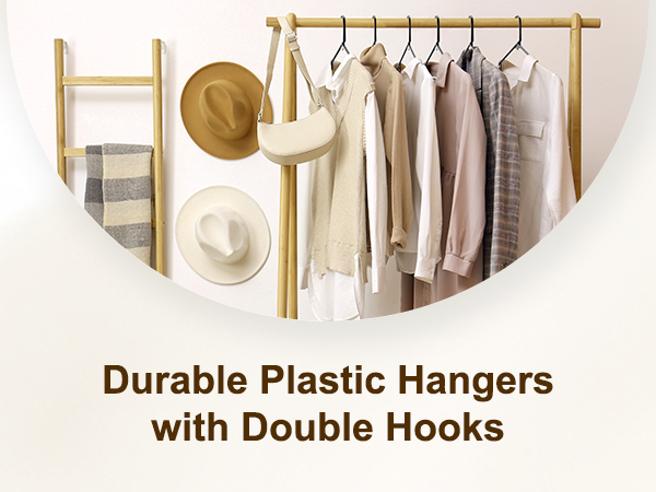 Black plastic hangers