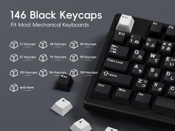black keycaps