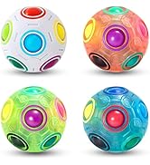 Vdealen Magic Rainbow Puzzle Ball, Fidget Ball Puzzle Brain Teaser Fidget Toy- Birthday Party Eas...