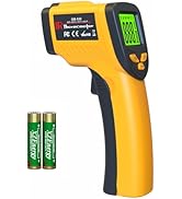 Infrared Laser Thermometer, Digital Infrared Laser Thermometer Gun with Adjustable Emissivity, IR...